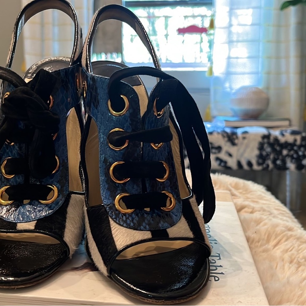 Jimmy Choo Zebra Print Heel - image 5